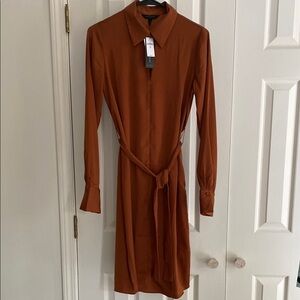 Banana Republic Factory Shirtdress Copper Burnt Orange